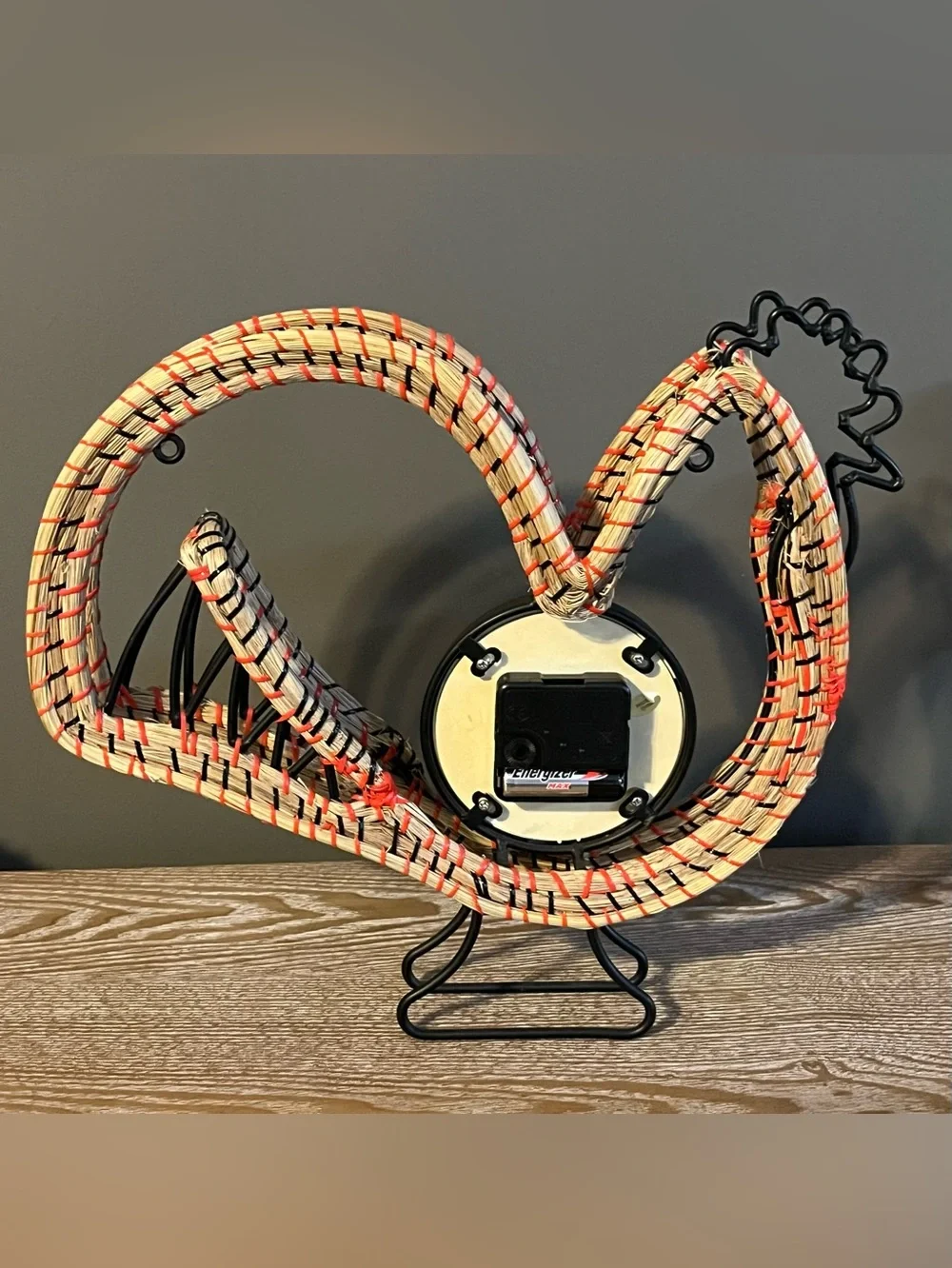 Sweetgrass Rooster Clock